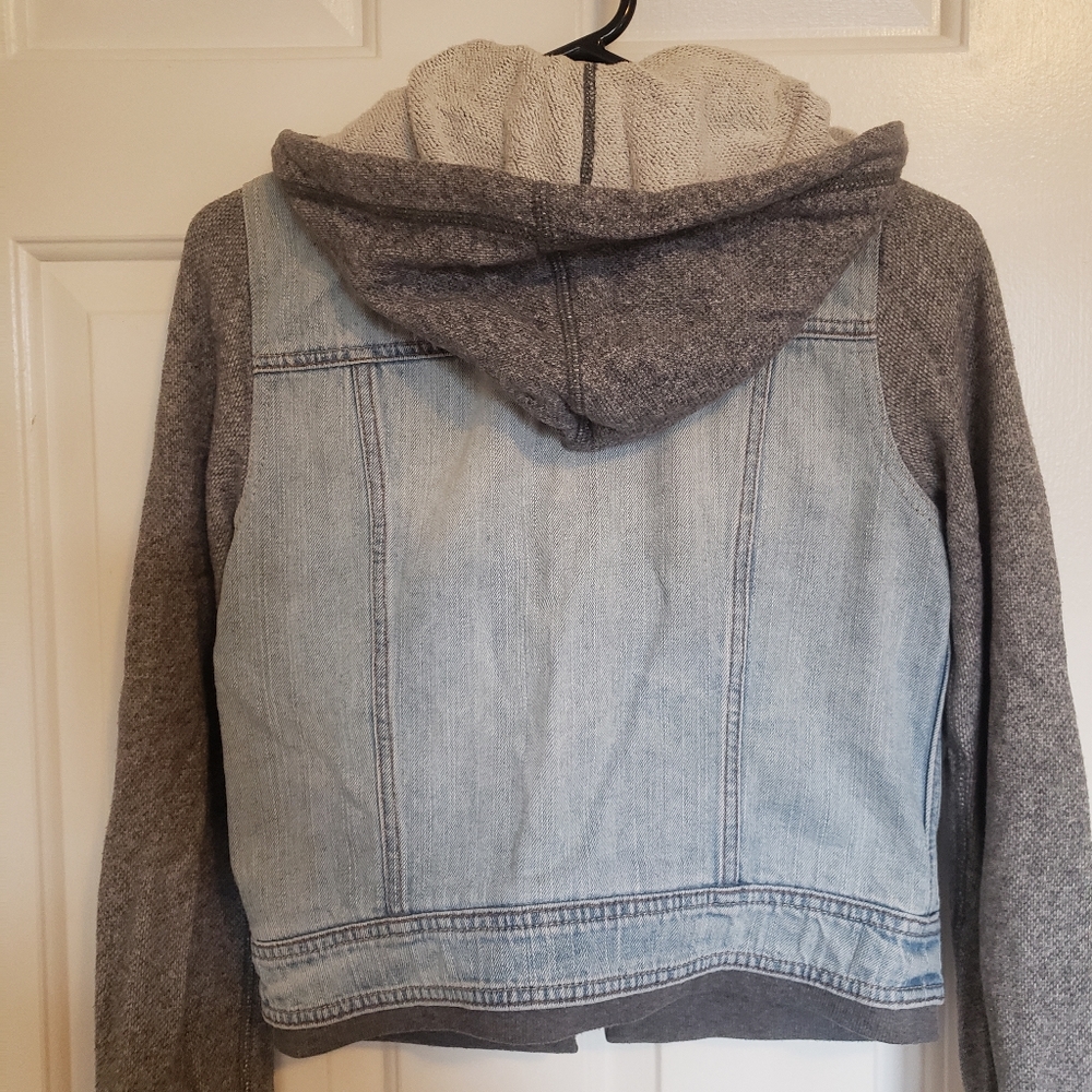 American Eagle Outfitters small jean jacket and sweater.